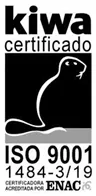 Sello Kiwa certificado ISO 9001 1484-3/19 VerdePRO