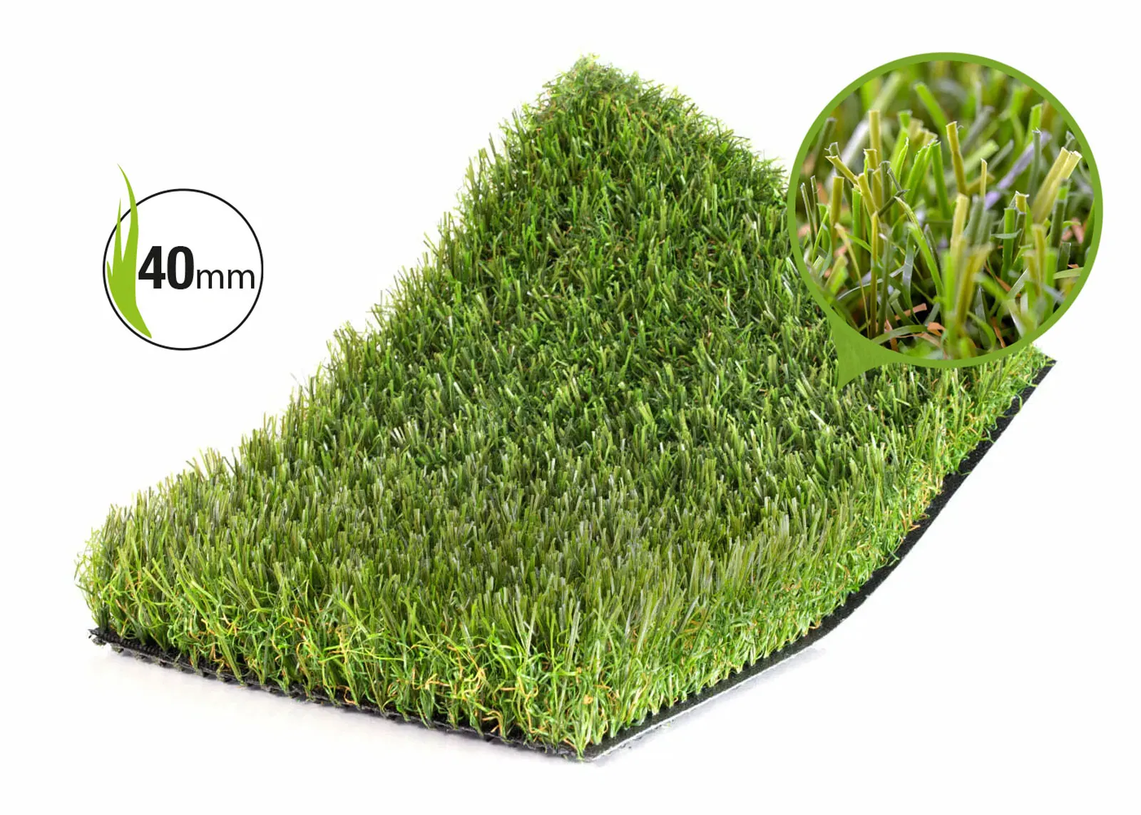 Muestra de Césped artificial verdePRO Confort 40mm