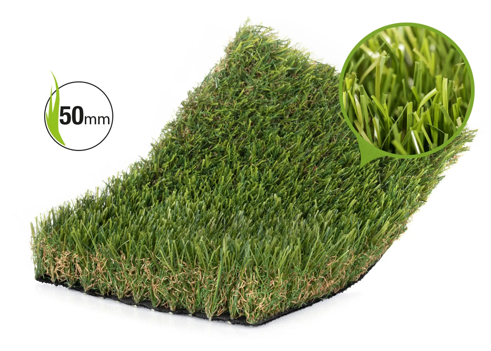 Muestra de Césped artificial verdePRO Prado 50mm