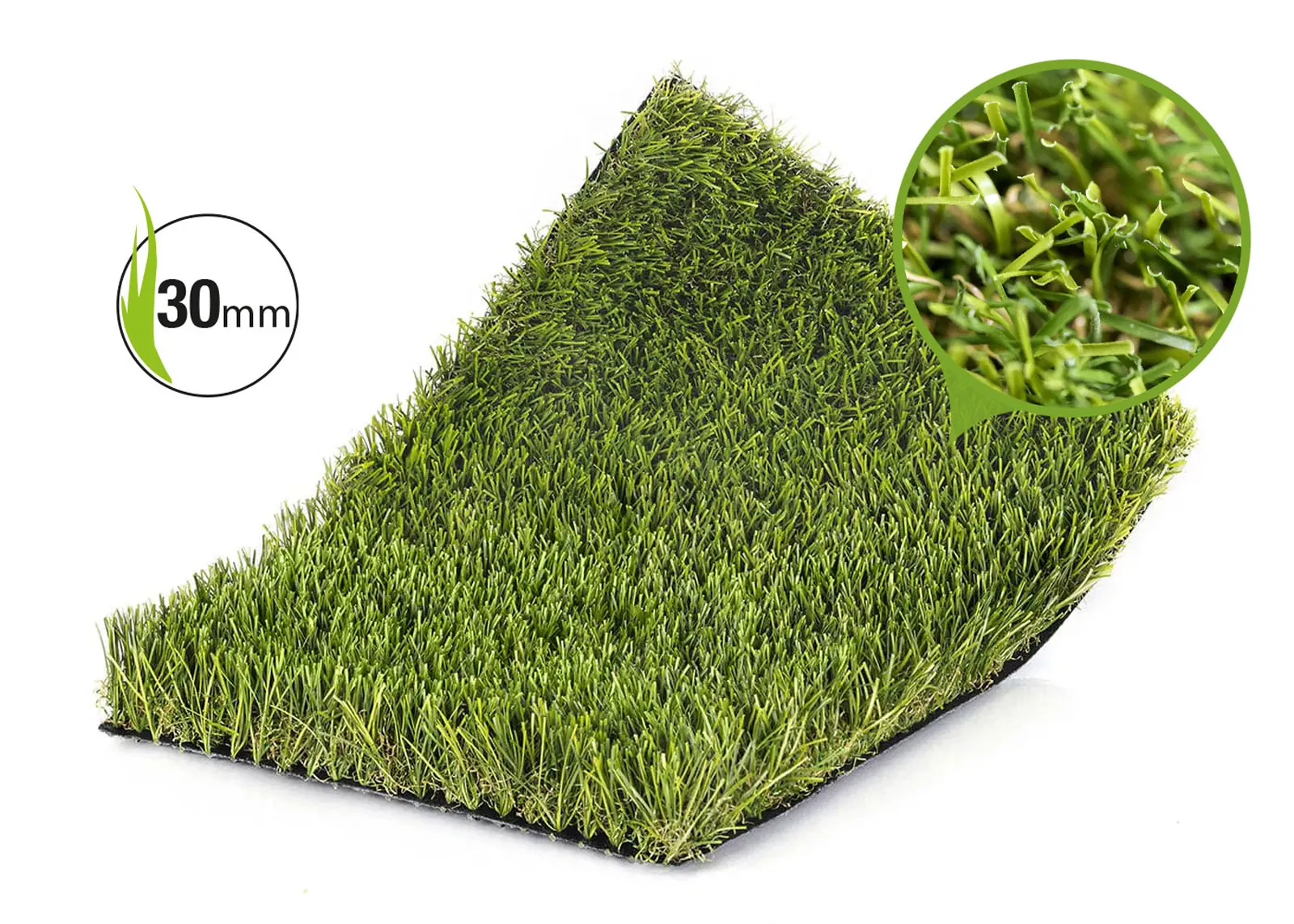 Muestra de Césped artificial verdePRO Vita 30mm